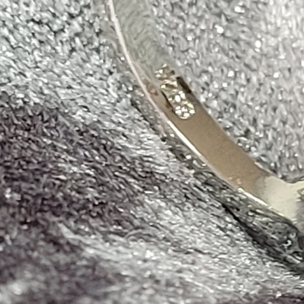 925S Diamond-Studded Rice Ear Flowered Ratten Ring - Picture 8 of 8